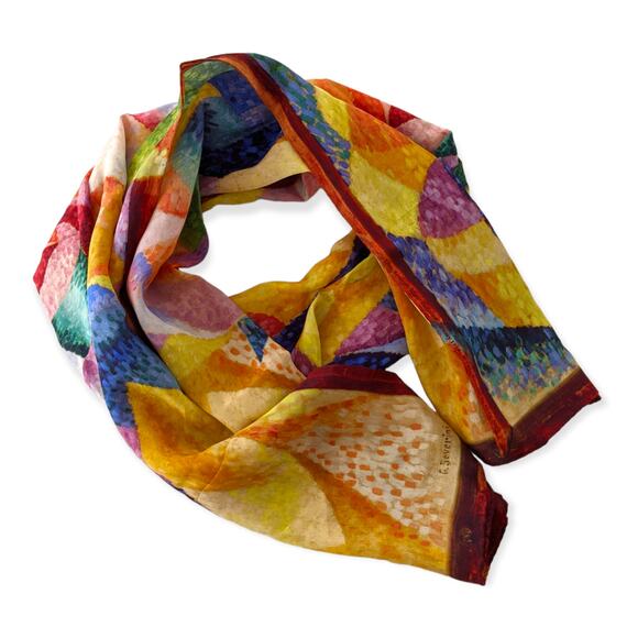 Colorful Severini Art Deco Painting Reproduction Silk Scarf - Picture 1 of 4